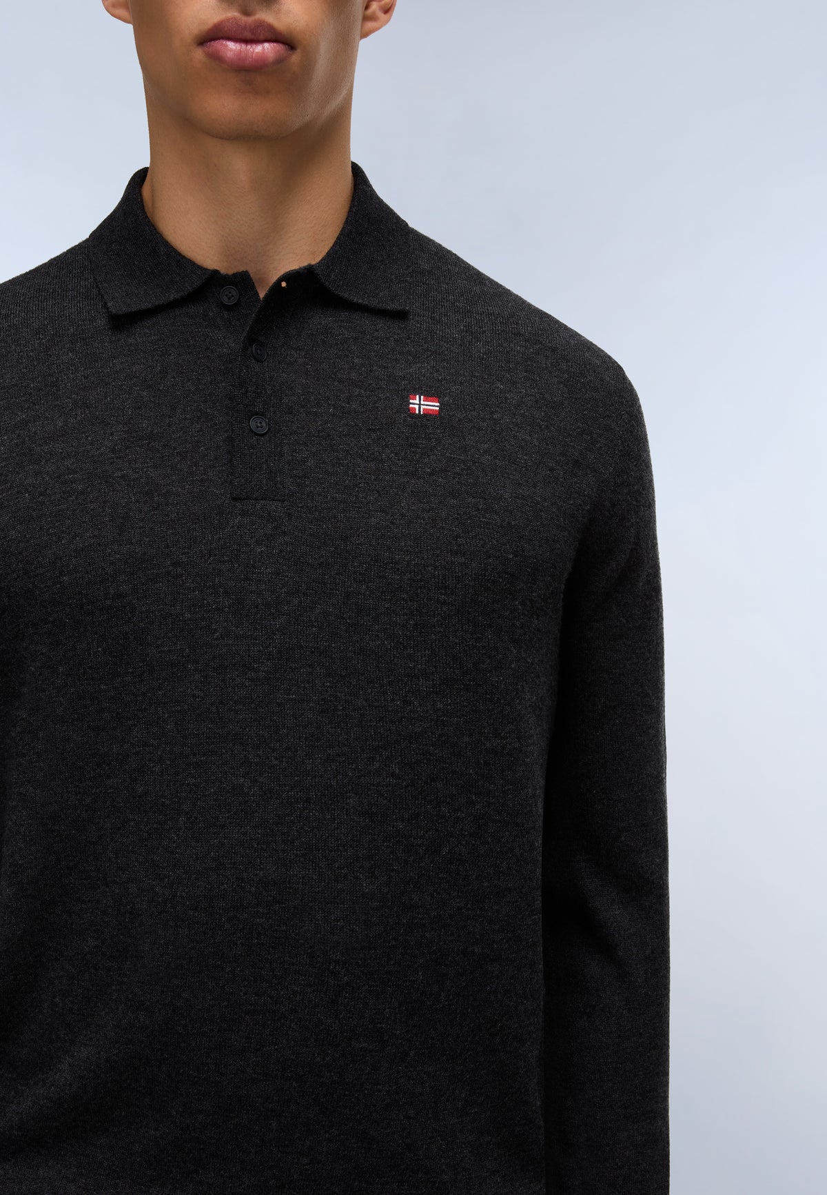 Pull à Col Polo Damavand Gris Moyen - 5