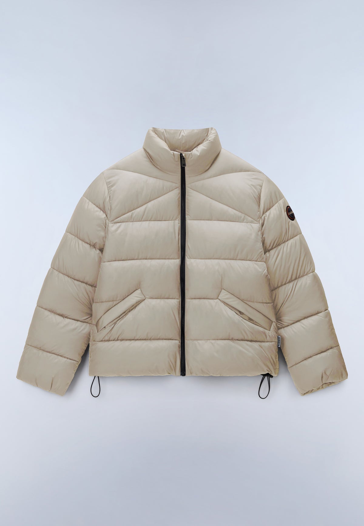 Amira Puffer Jacket Beige Silver - 1