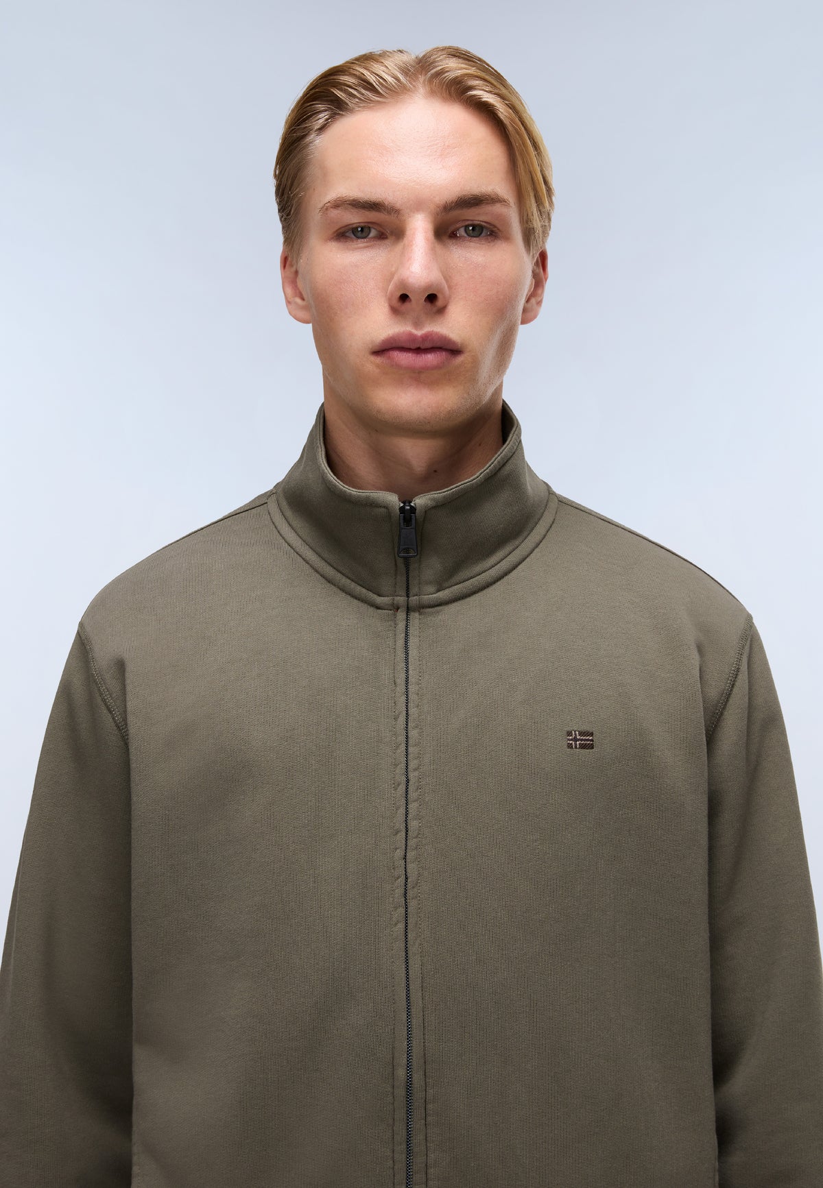 Nedles French Terry Full-Zip Sweatshirt Green Tea Leaf - 2