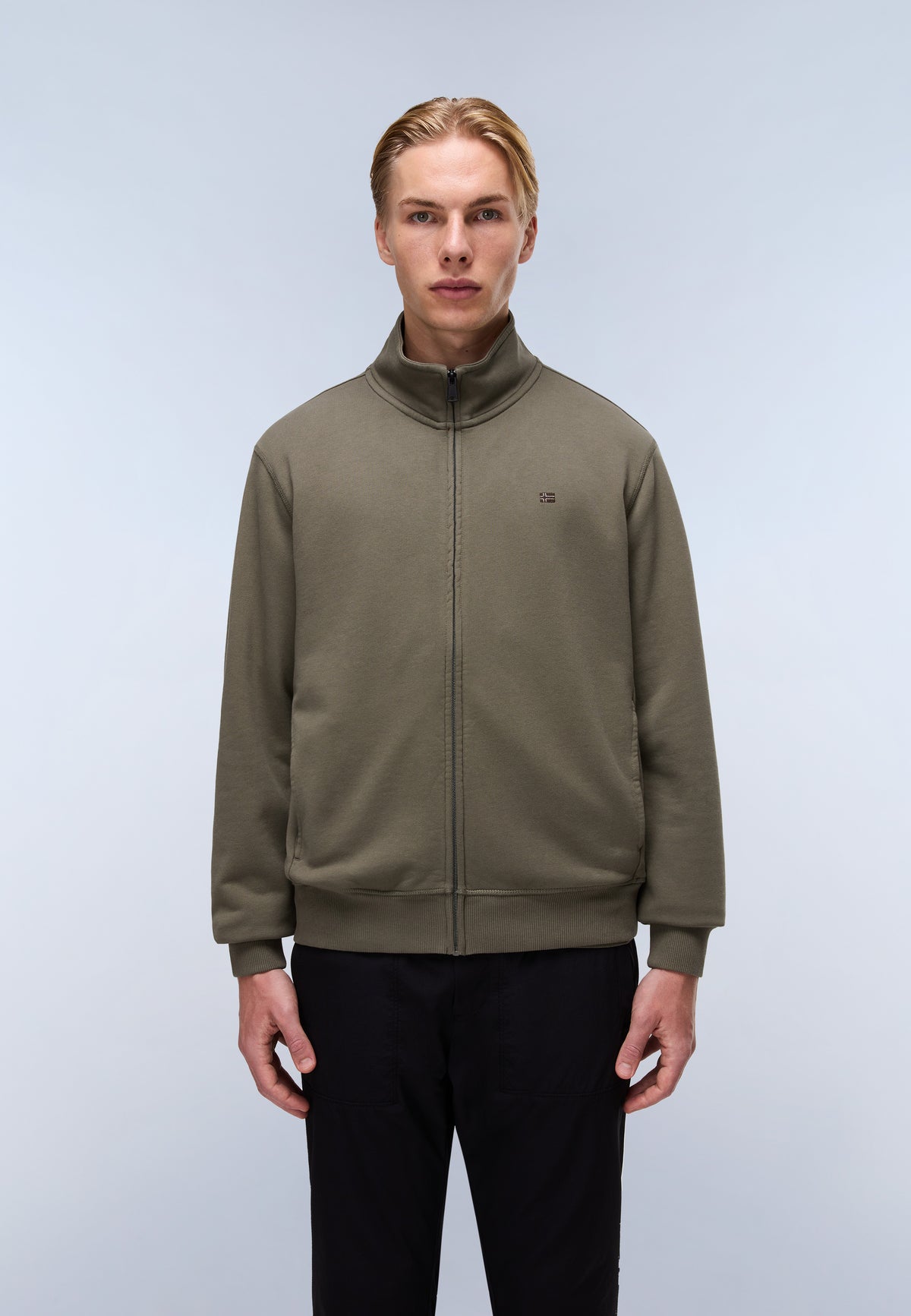 Nedles French Terry Full-Zip Sweatshirt Green Tea Leaf - 3