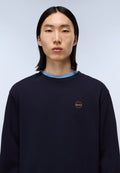 Badge French Terry Sweatshirt Dark Blue - 2