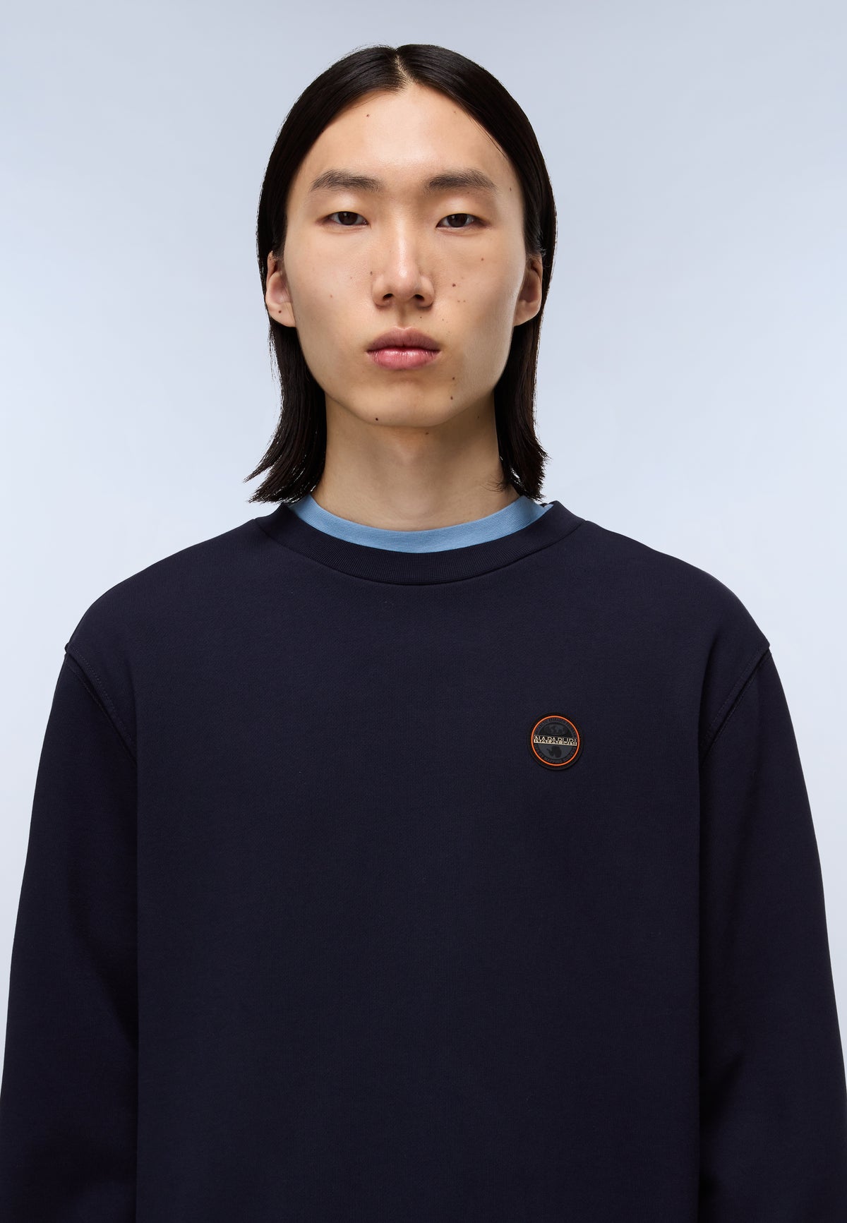 Badge French Terry Sweatshirt Dark Blue - 2