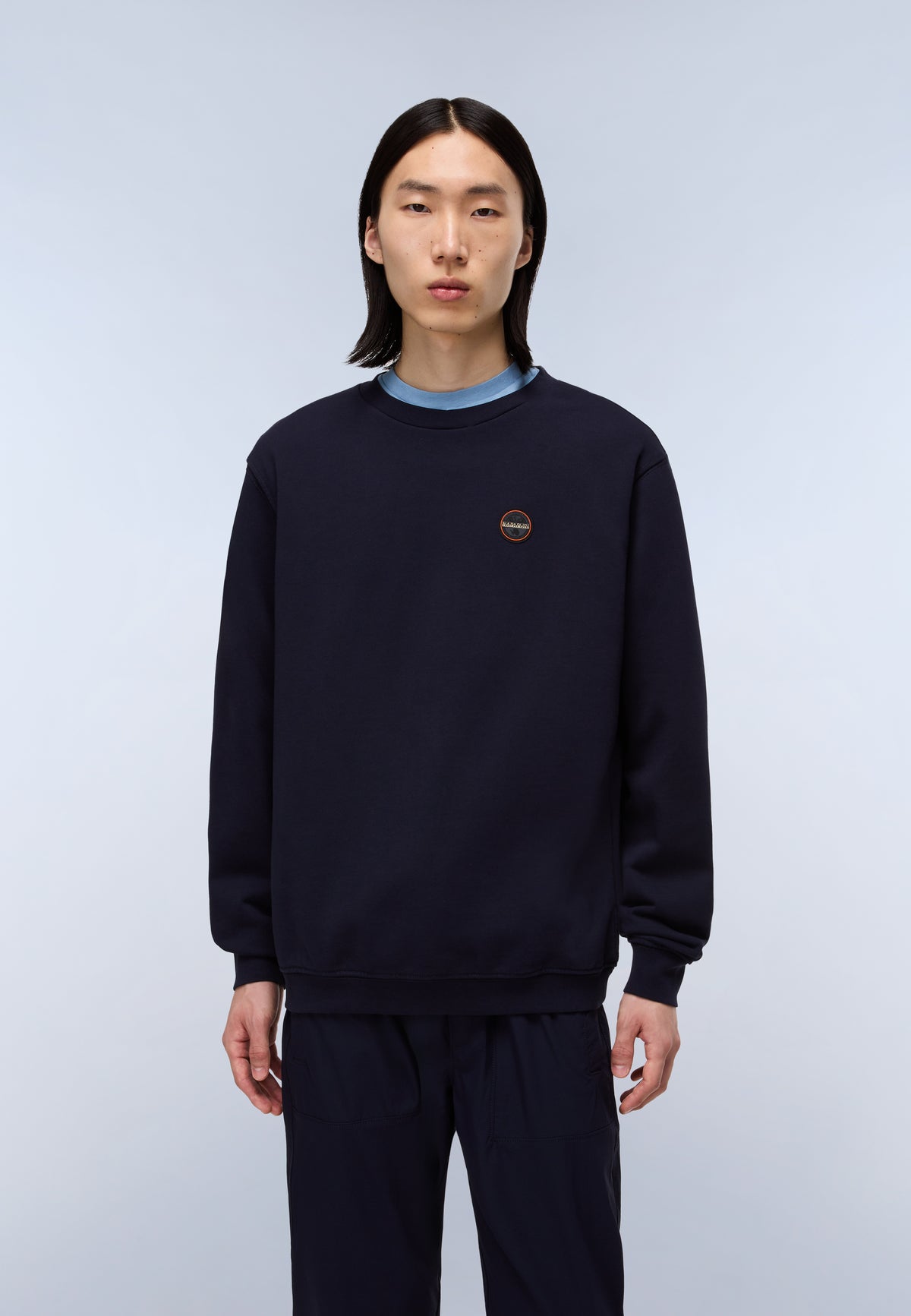 Badge French Terry Sweatshirt Dark Blue - 3