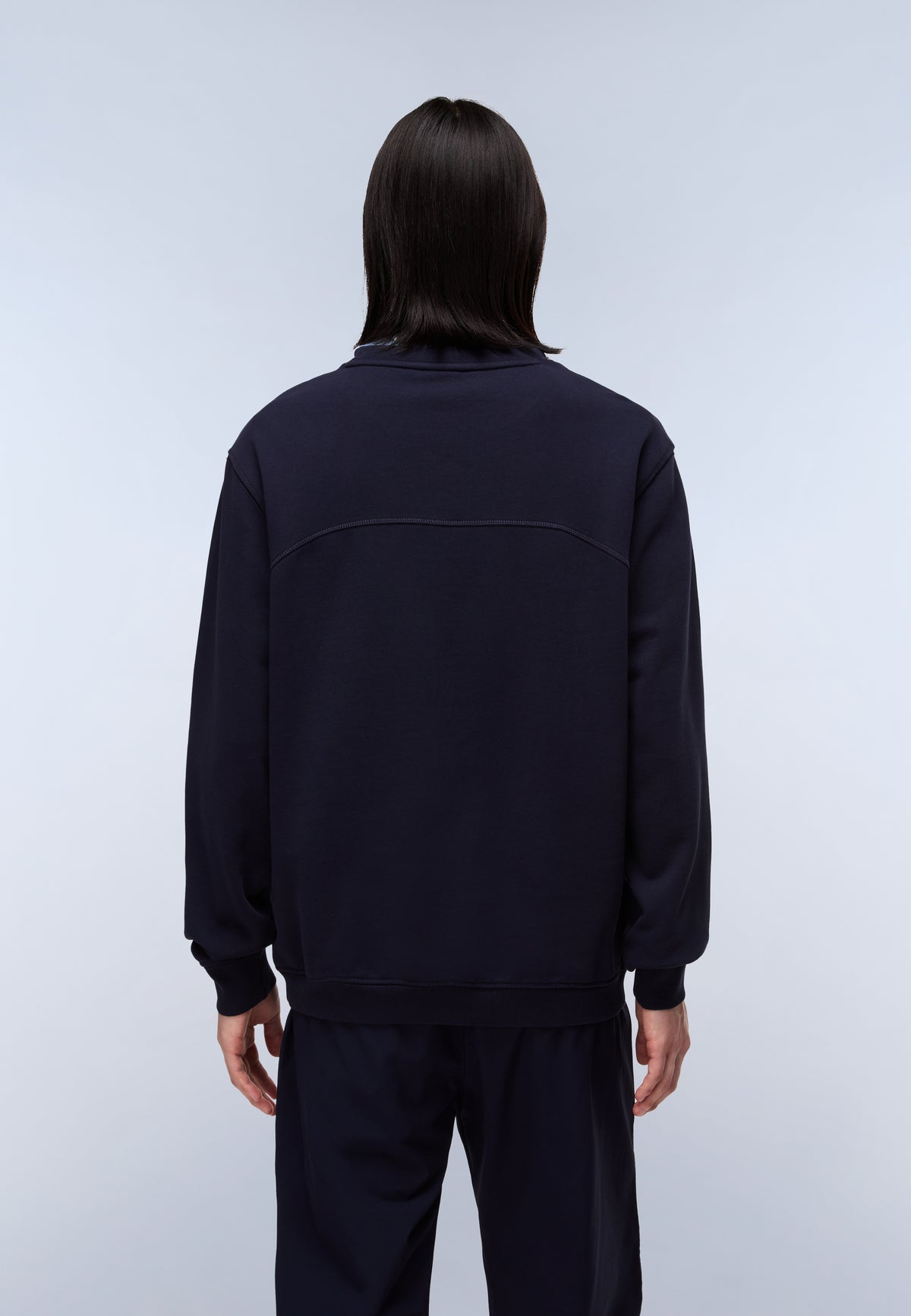 Badge French Terry Sweatshirt Dark Blue - 4