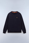 Badge French Terry Sweatshirt Dark Blue - 1