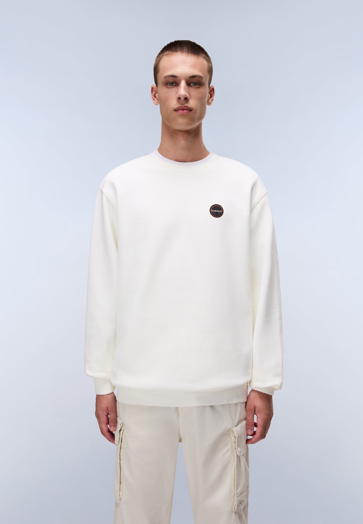 Badge French Terry Sweatshirt White - 3