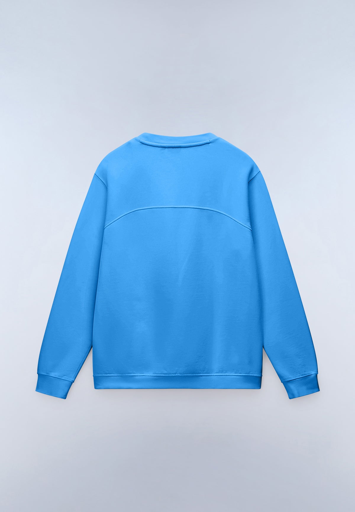 Felpa Badge in French Terry Azzurro - 5