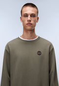 Badge French Terry Sweatshirt Green Tea Leaf - 2