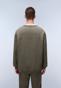Badge French Terry Sweatshirt Green Tea Leaf - 4
