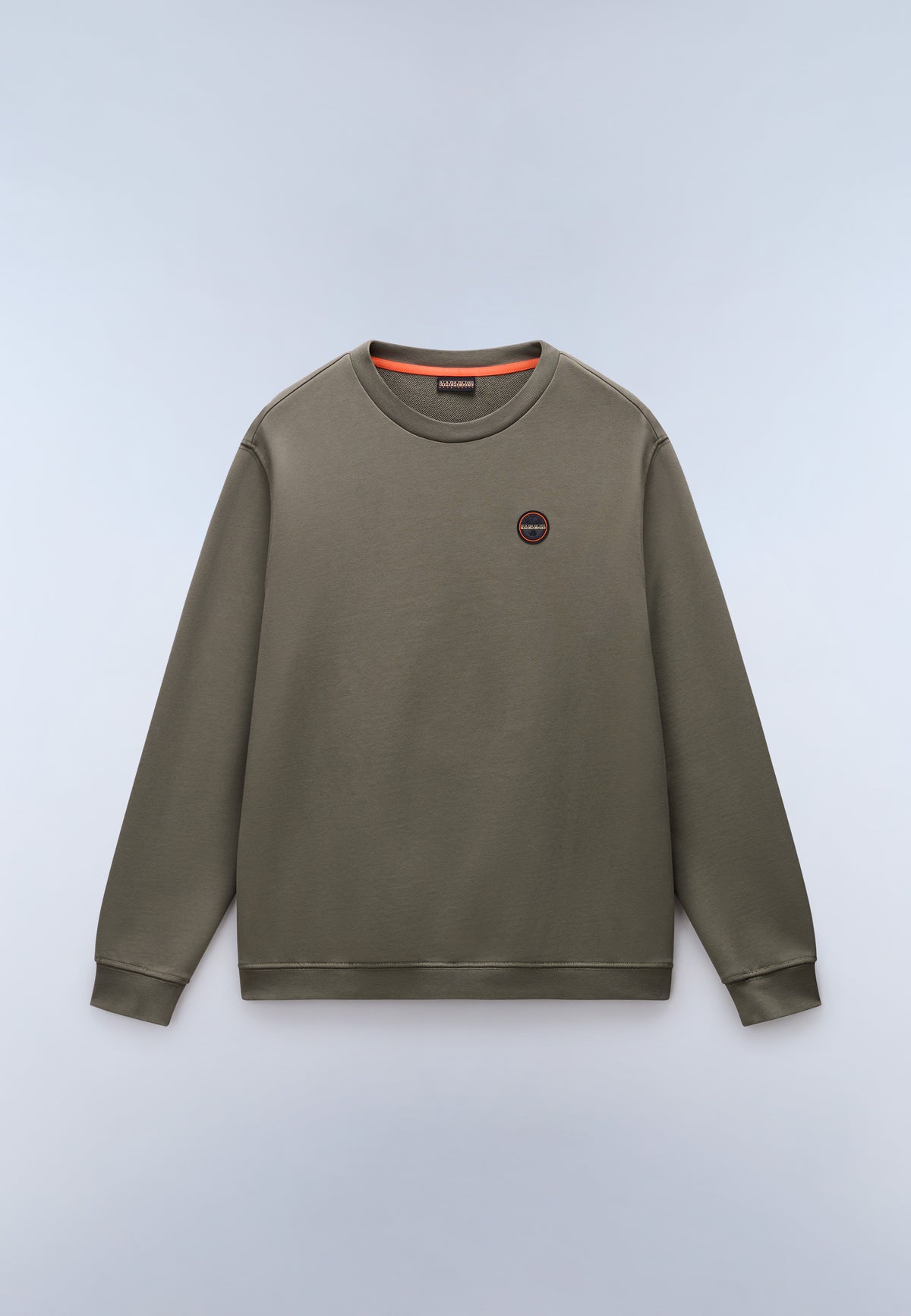 Badge French Terry Sweatshirt Green Tea Leaf - 1