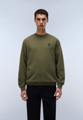 Napapijri Badge French Terry Sweatshirt Green Olive Night Men - 3