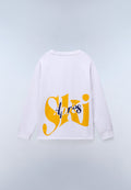 Langärmeliges Jersey-T-Shirt Fiemme Weiss - 2