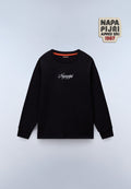 Langärmeliges Jersey-T-Shirt Fiemme Schwarz - 1