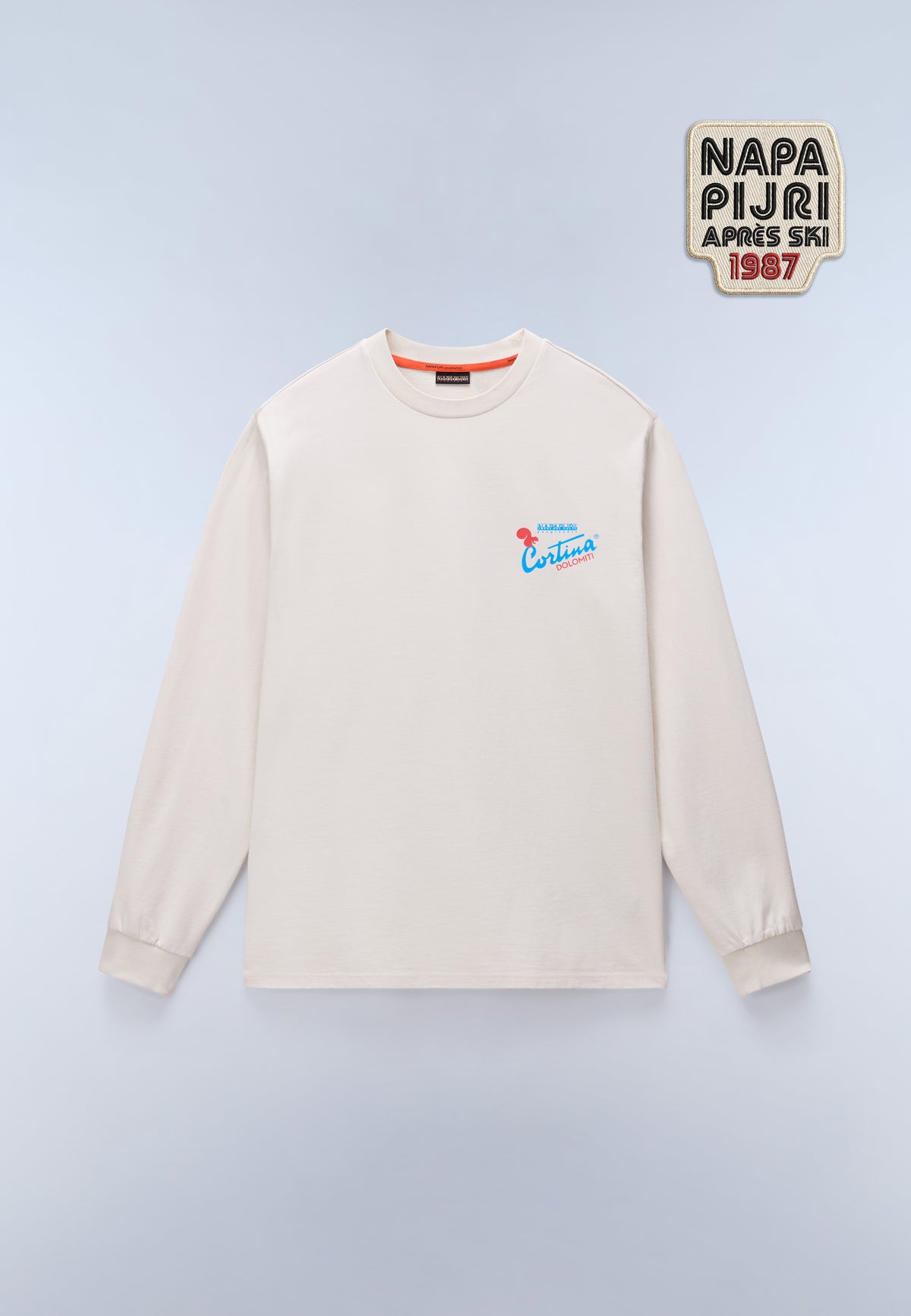 Langärmeliges Jersey-T-Shirt Fiemme Beige - 1