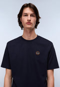 T-Shirt à Manches Courtes en Jersey Badge Dark Blue - 2