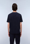 T-Shirt à Manches Courtes en Jersey Badge Dark Blue - 4