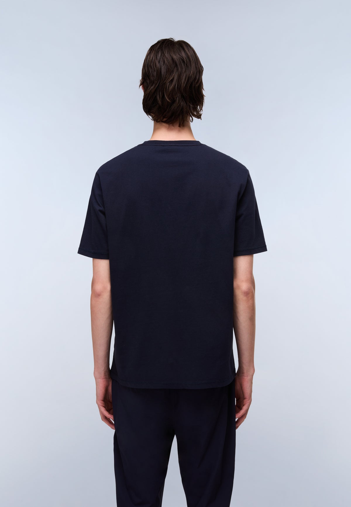 T-Shirt à Manches Courtes en Jersey Badge Dark Blue - 4