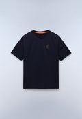 T-Shirt à Manches Courtes en Jersey Badge Dark Blue - 1