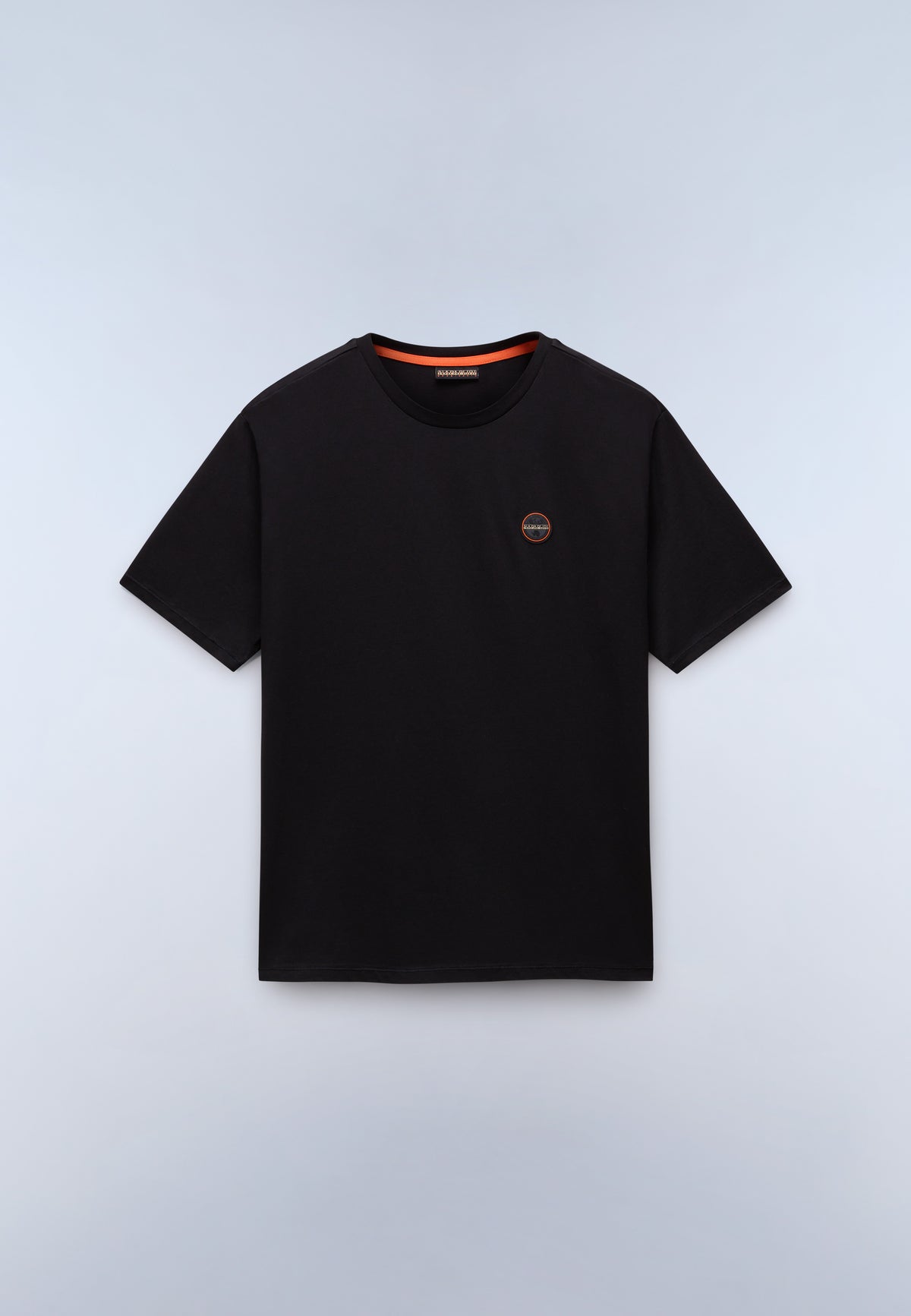 T-Shirt à Manches Courtes en Jersey Badge Noir - 1