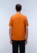 Napapijri Badge Jersey Short Sleeve T-Shirt Orange Gold Men - 4