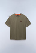 T-Shirt à Manches Courtes en Jersey Badge Vert Tea Leaf - 1