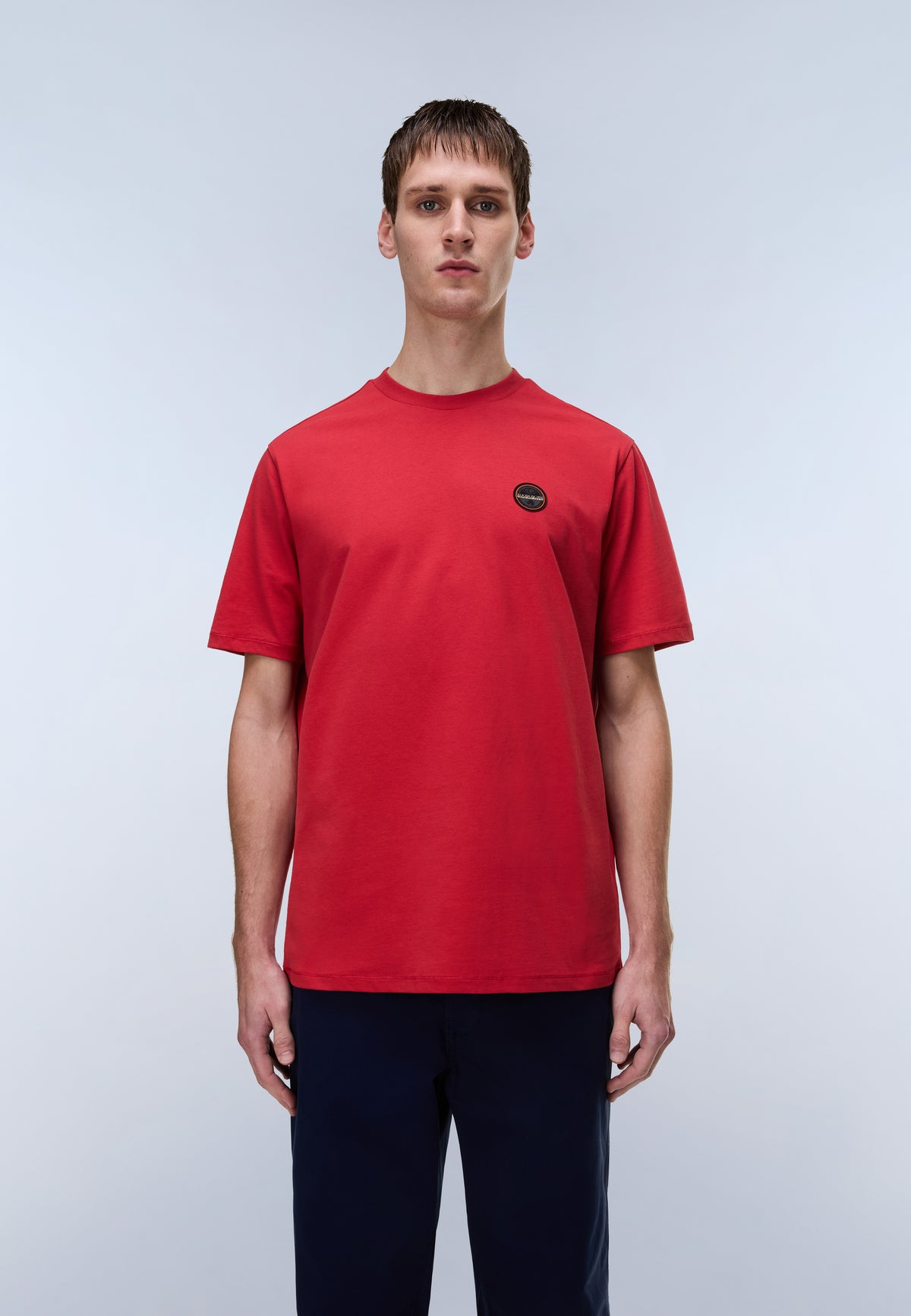 T-Shirt a Maniche Corte Badge in Jersey  - 3