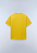 T-Shirt à Manches Courtes en Jersey Badge Jaune Gold - 5