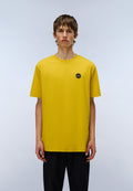 T-Shirt à Manches Courtes en Jersey Badge Jaune Gold - 3