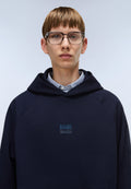 Elevated Logo French Terry Hoodie Dark Blue - 2