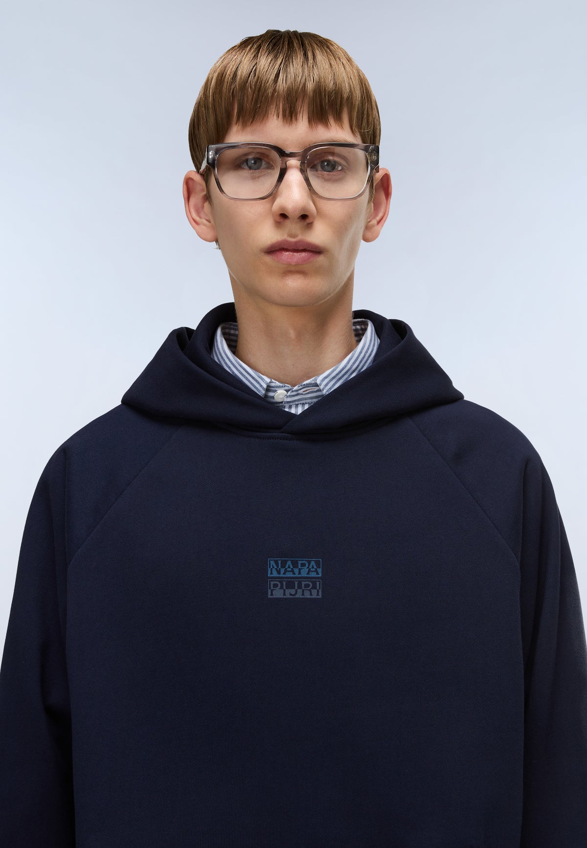 Elevated Logo French Terry Hoodie Dark Blue - 2