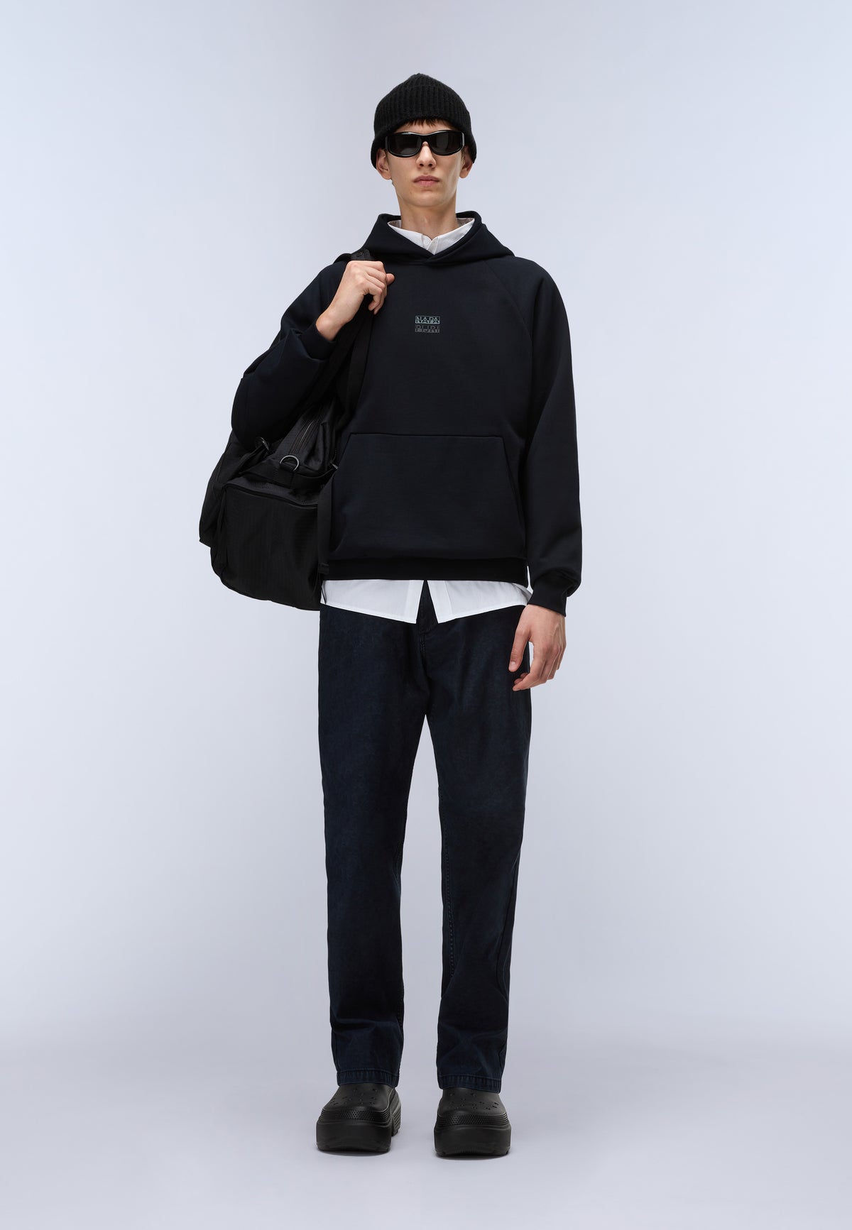 Elevated Logo French Terry Hoodie Black - 3