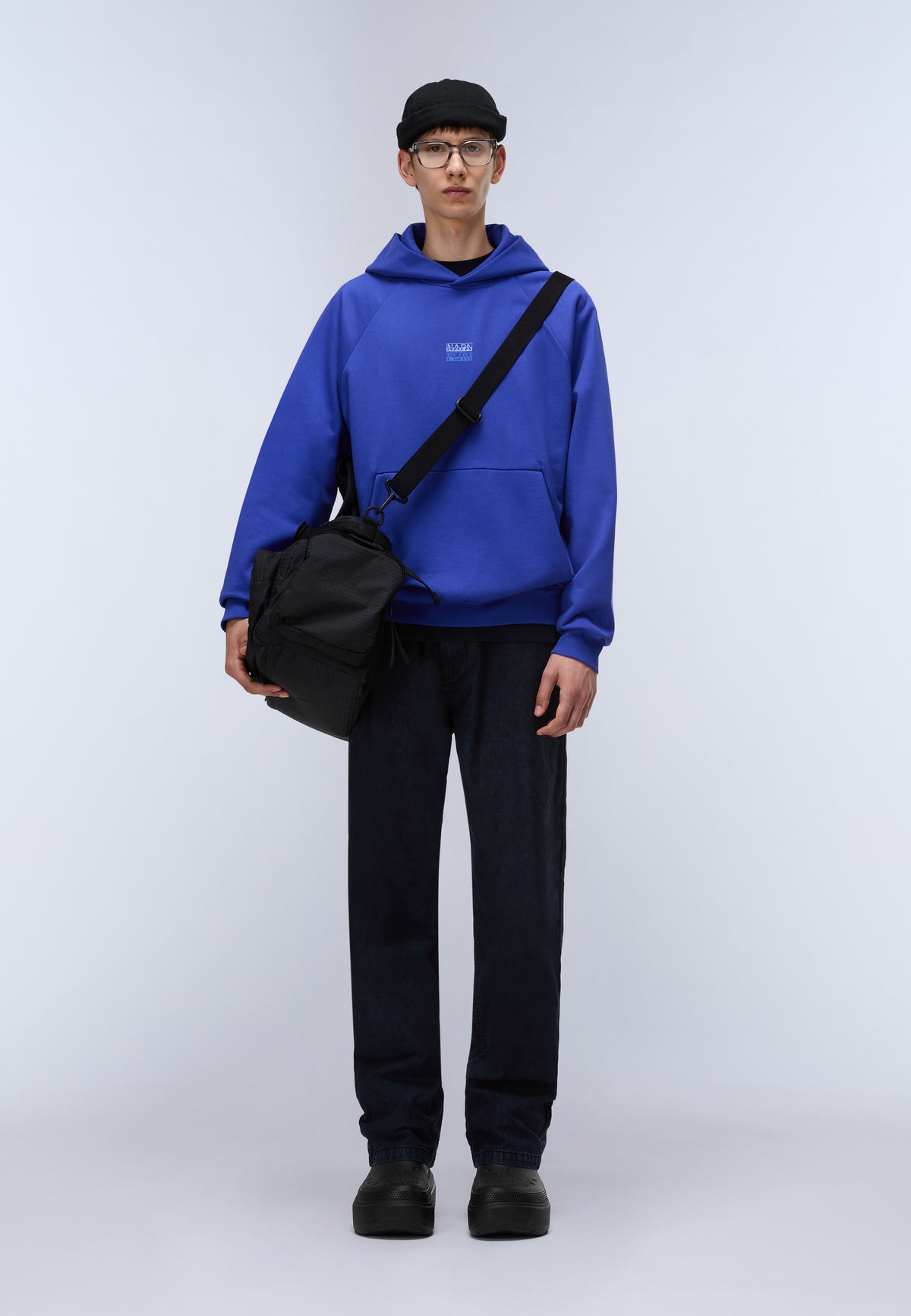 Elevated Logo French Terry Hoodie Royal Blue - 3