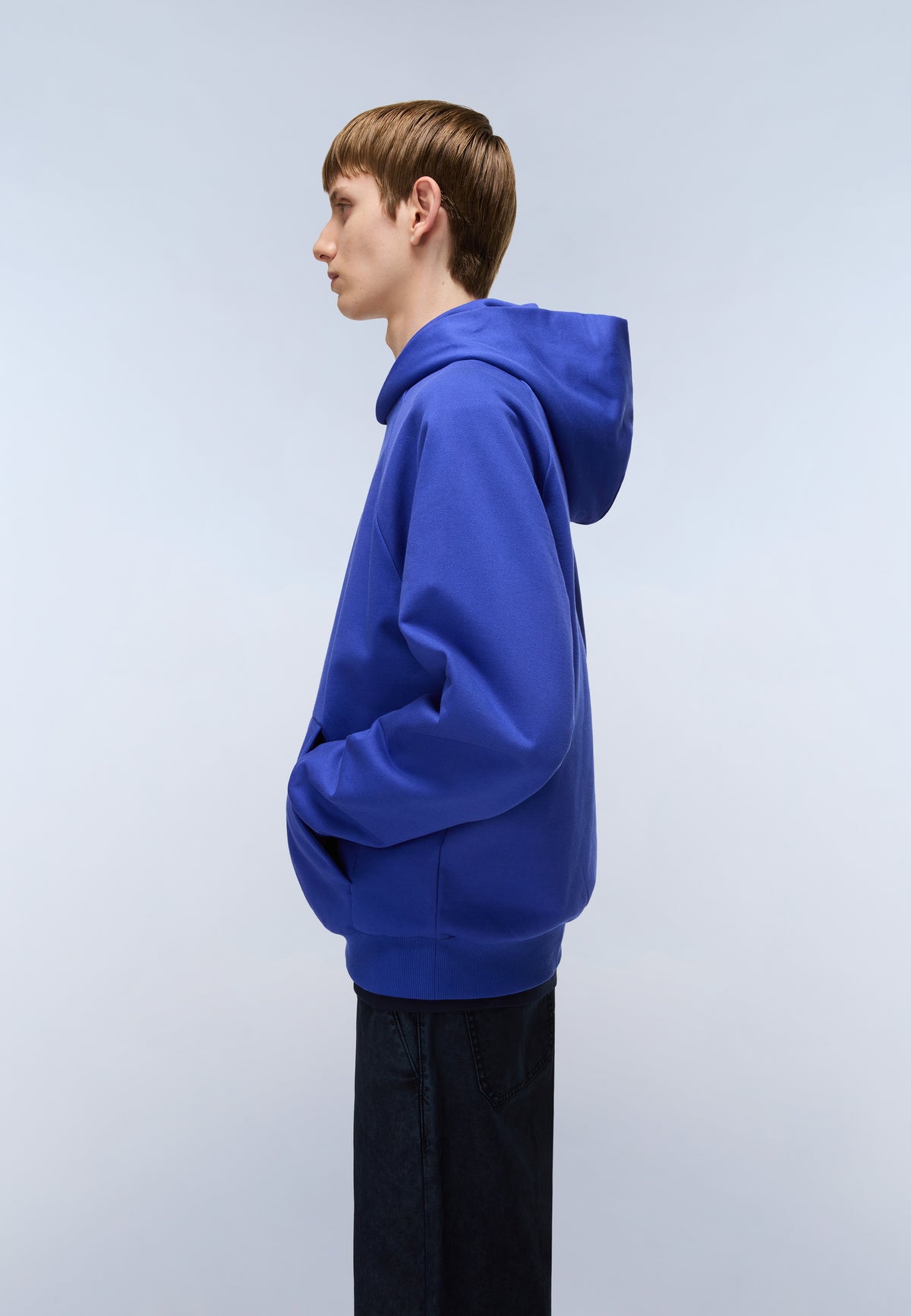 Elevated Logo French Terry Hoodie Royal Blue - 5