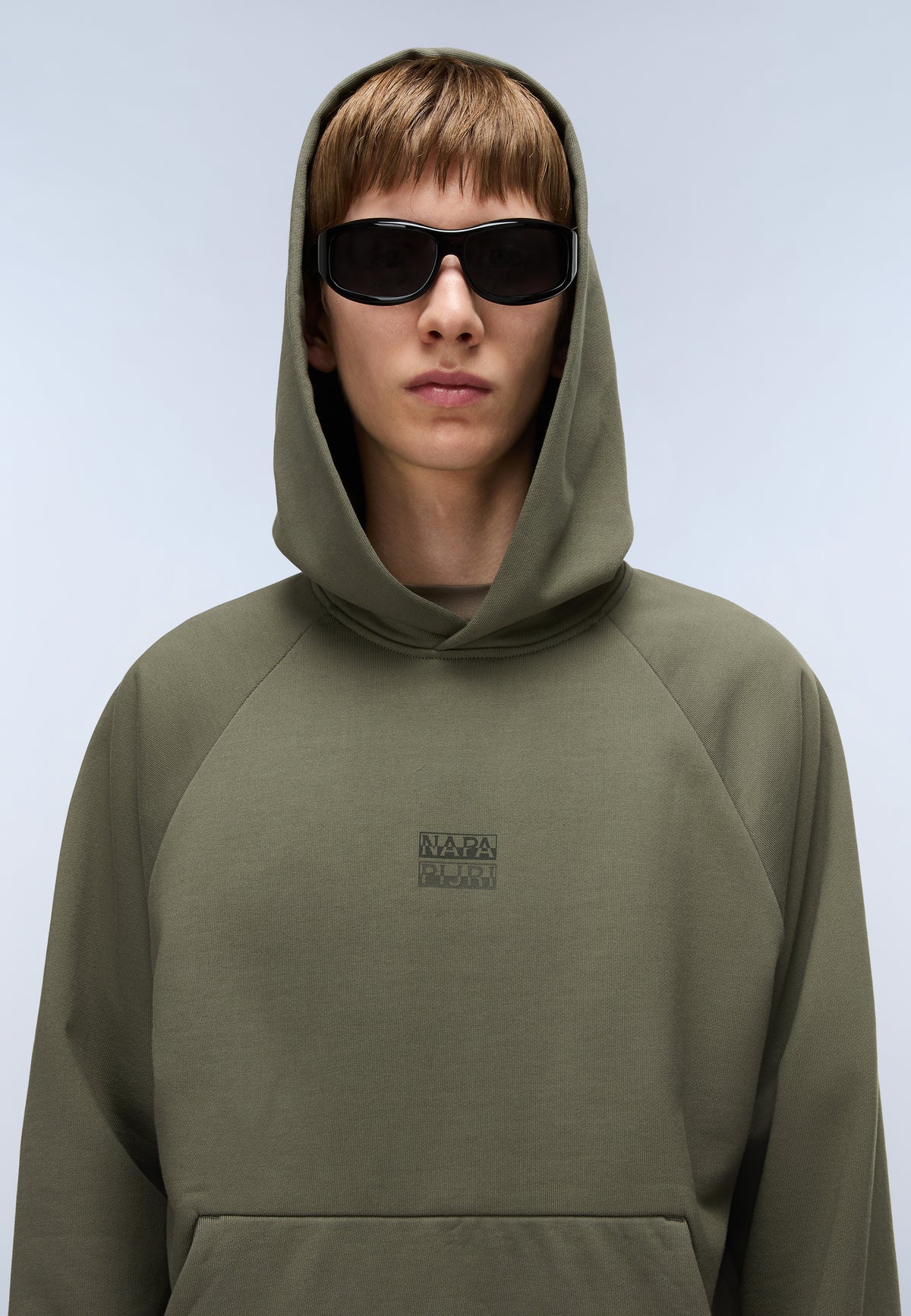 Elevated Logo French Terry Hoodie Green Tea Leaf - 2