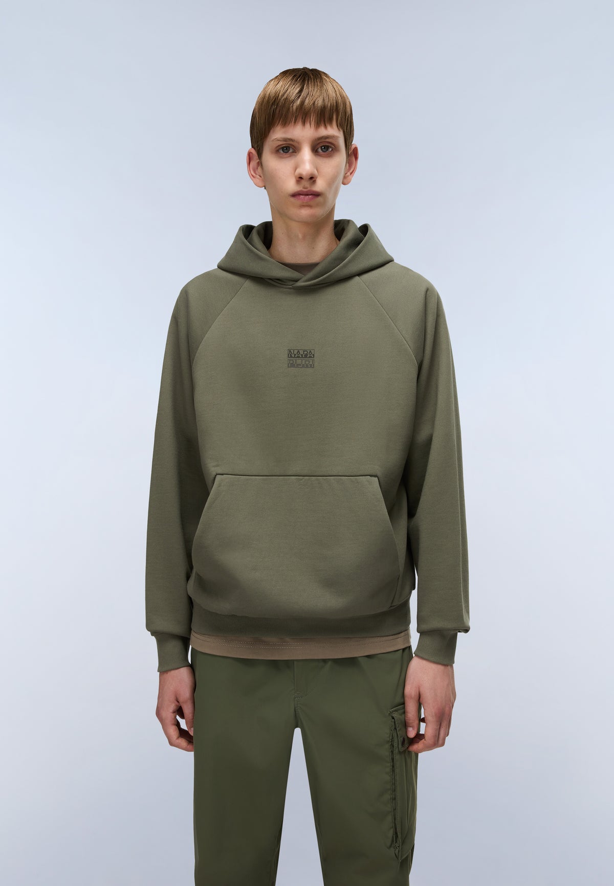 Elevated Logo French Terry Hoodie Green Tea Leaf - 4