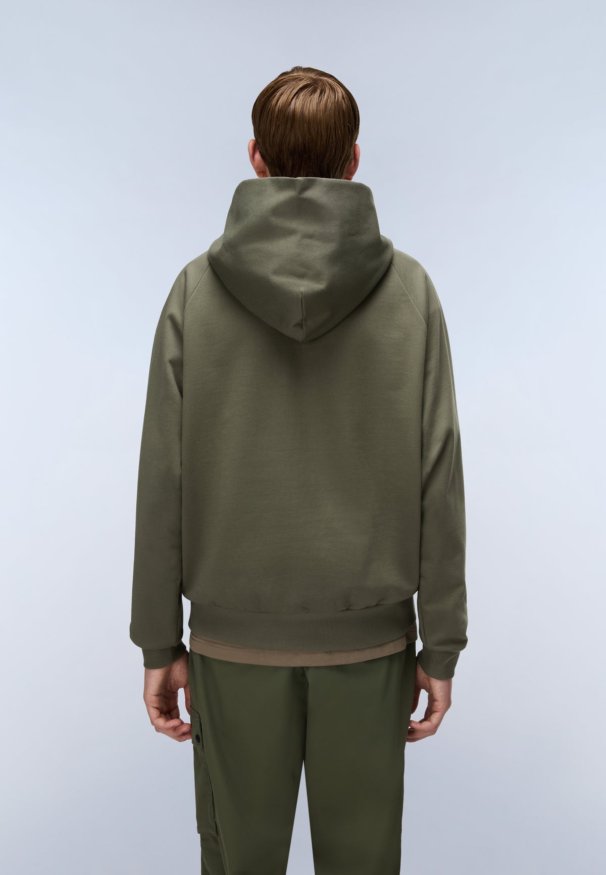 Elevated Logo French Terry Hoodie Green Tea Leaf - 6