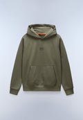 Elevated Logo French Terry Hoodie Green Tea Leaf - 1