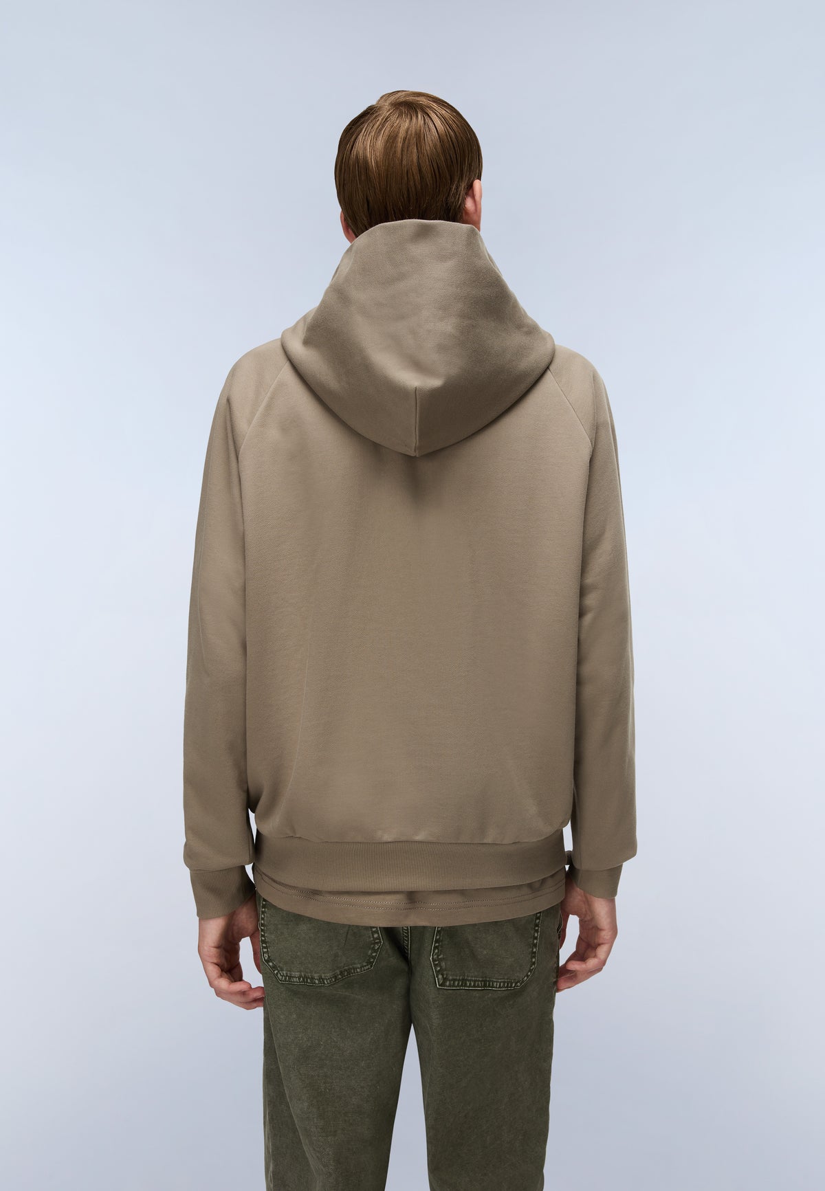 Elevated Logo French Terry Hoodie Beige - 6