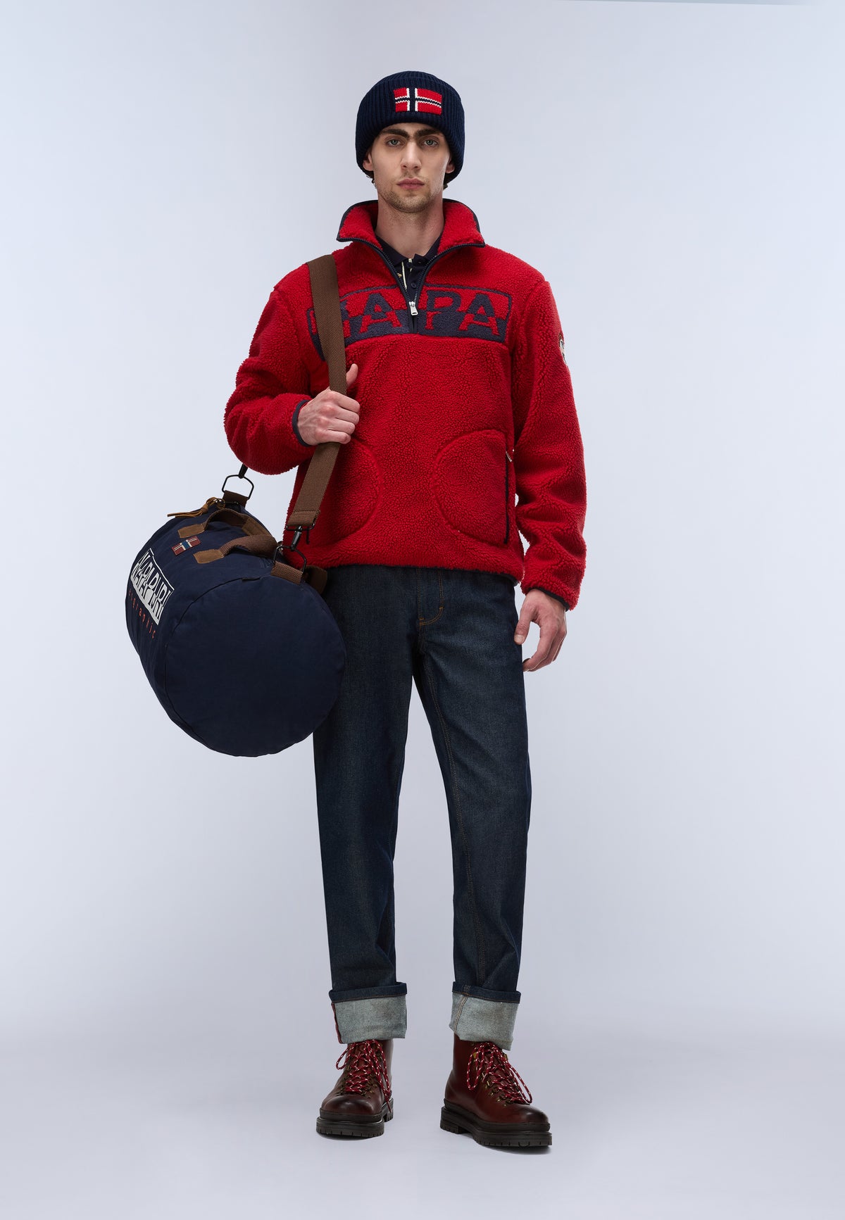 Archive Half-Zip Fleece Red - 3