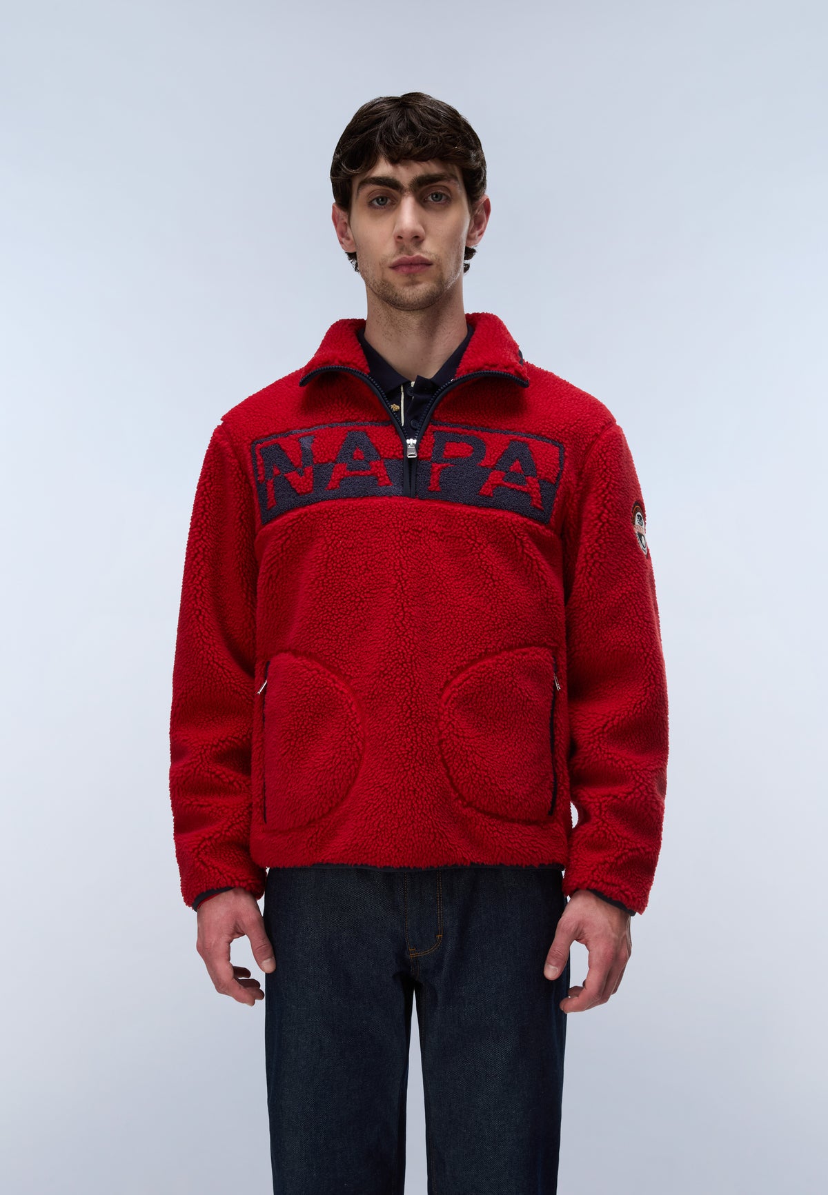 Archive Half-Zip Fleece Red - 4
