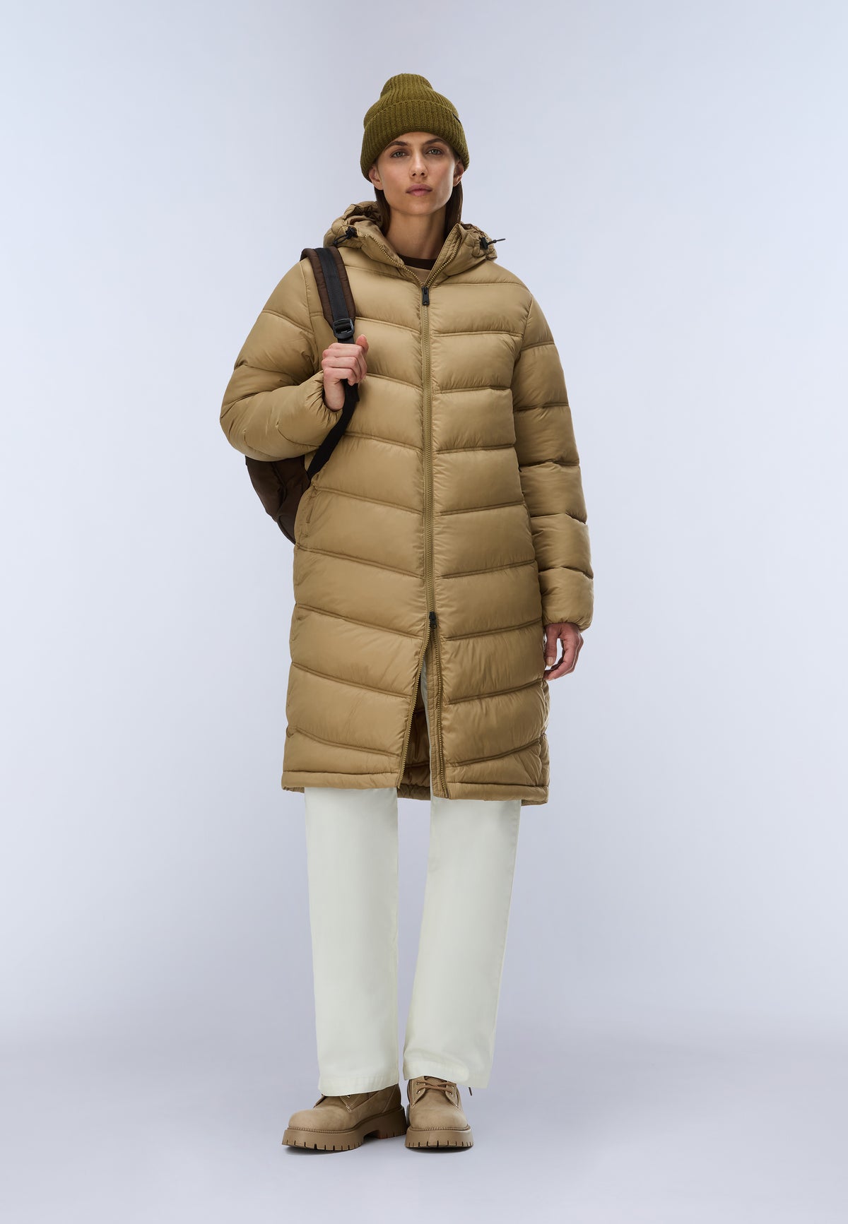 Ega Puffer Jacket Beige Petrified Oak - 3