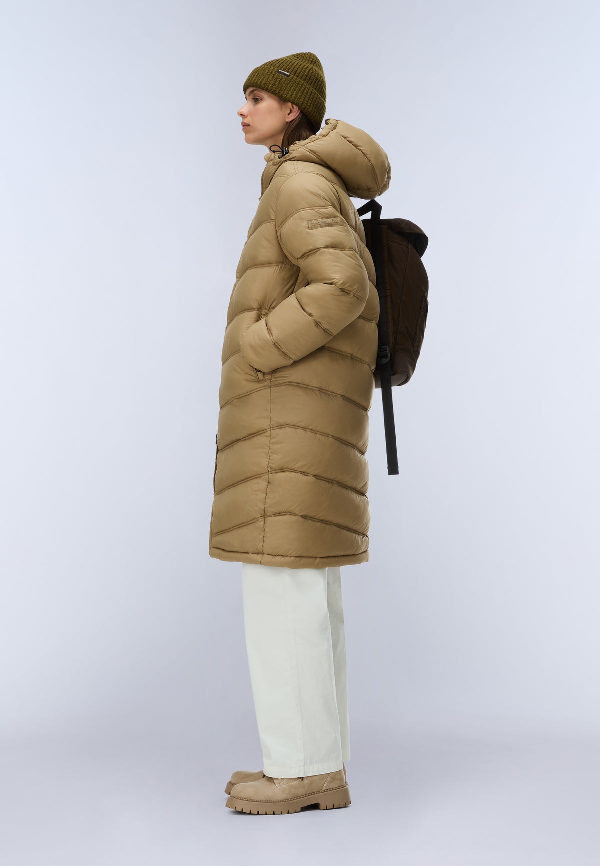 Ega Puffer Jacket Beige Petrified Oak - 4