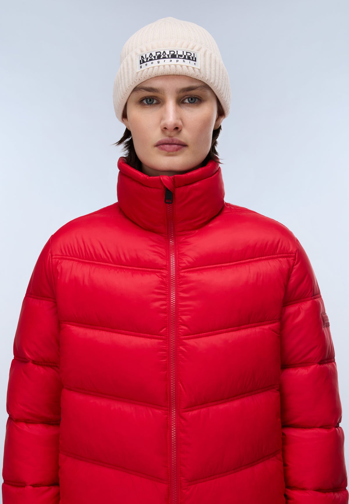 Ega Stand Puffer Jacket Red - 2
