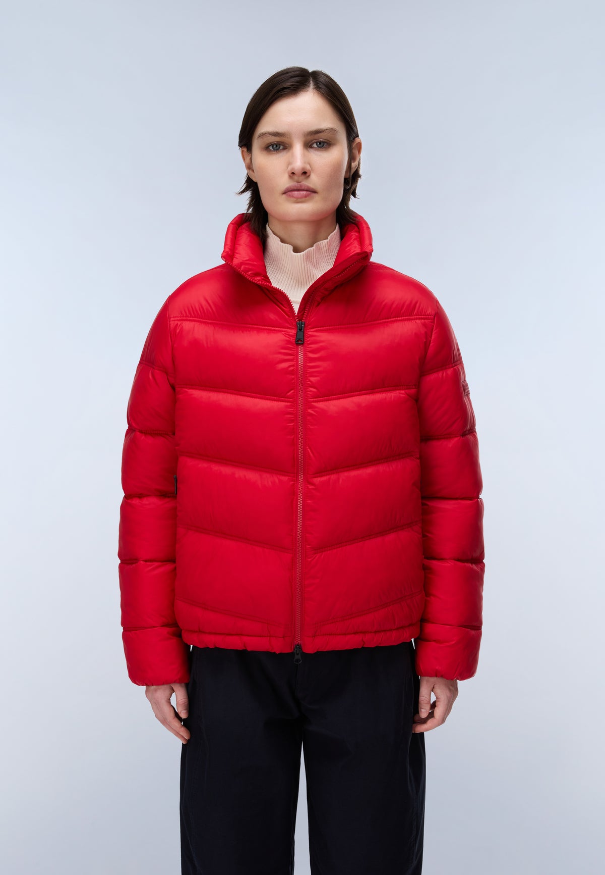 Ega Stand Puffer Jacket Red - 4