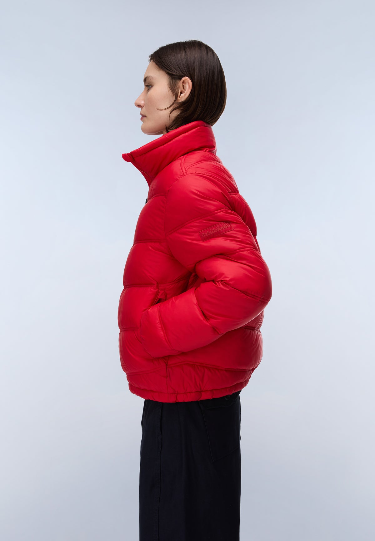 Ega Stand Puffer Jacket Red - 5