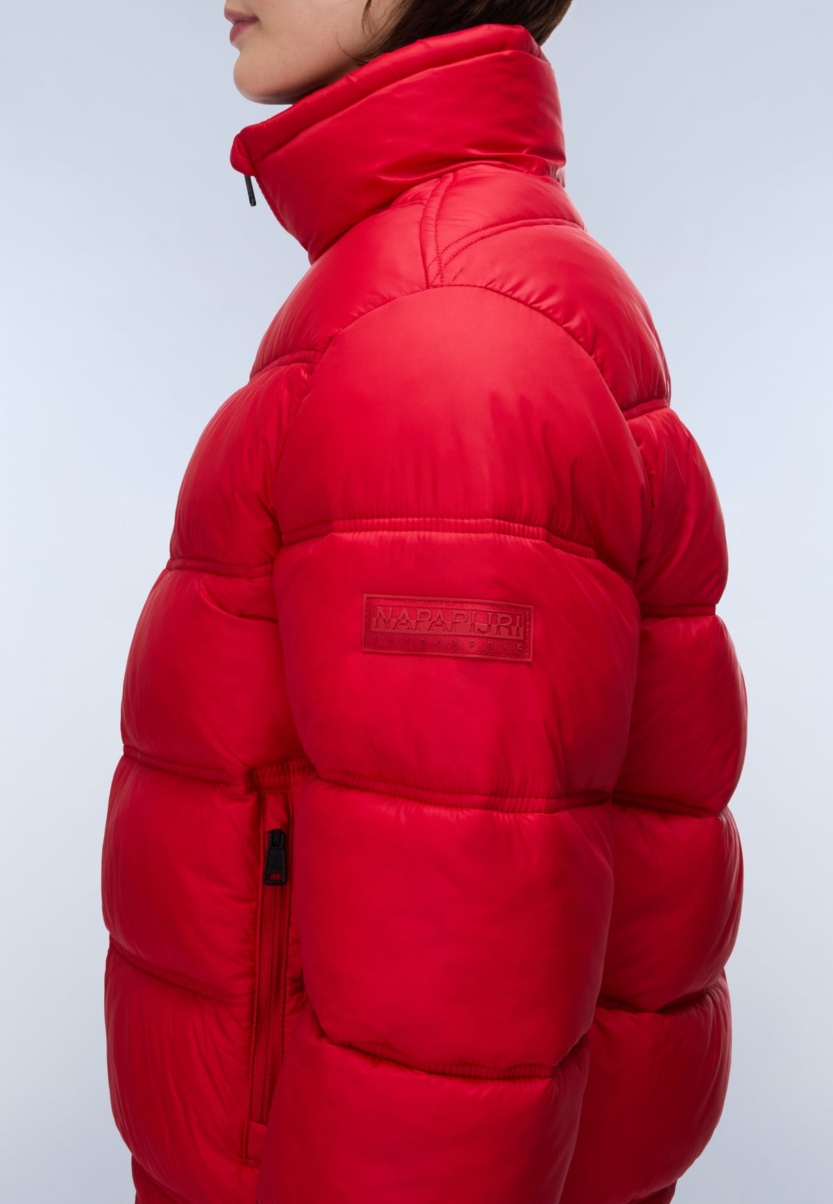 Ega Stand Puffer Jacket Red - 7