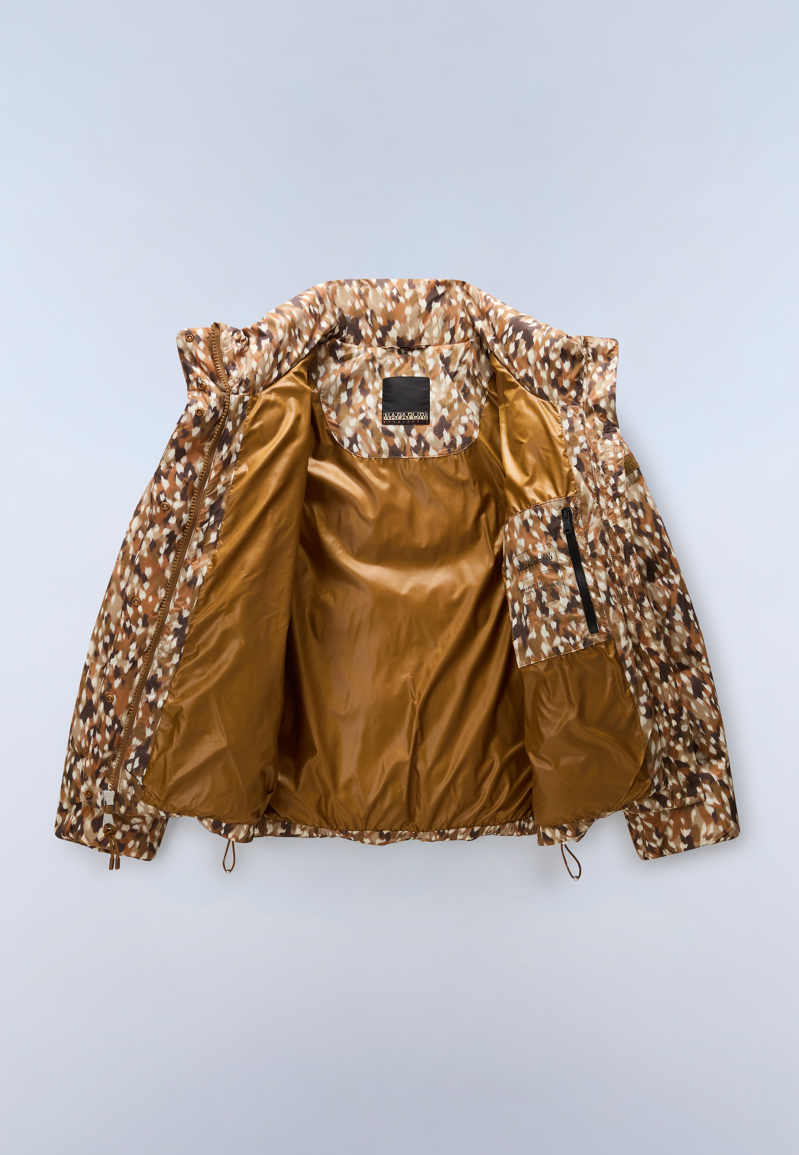 Glane All Over Print Stand Puffer Jacket - Multicolour FZX