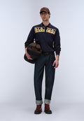 Archive Jersey Long-Sleeve Polo Shirt Dark Blue - 3
