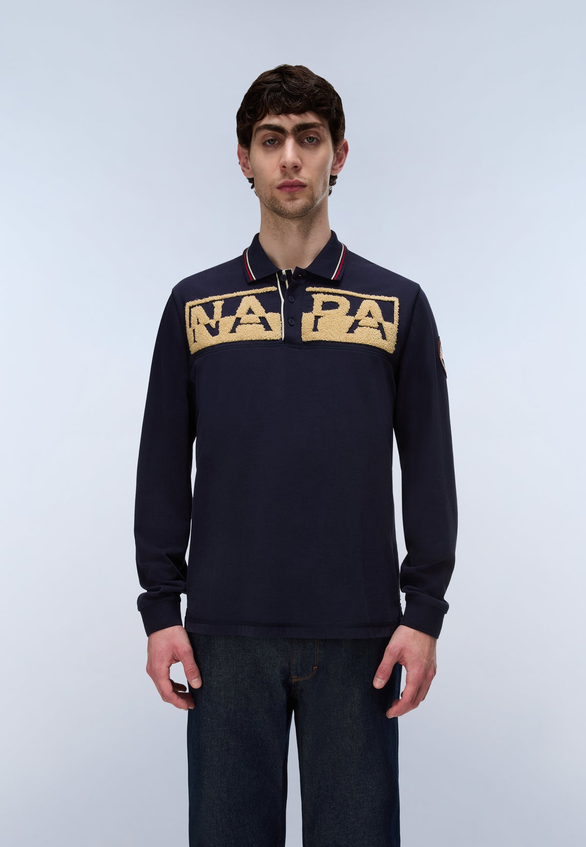 Archive Jersey Long-Sleeve Polo Shirt Dark Blue - 4