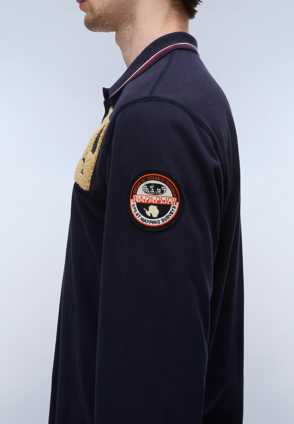 Archive Jersey Long-Sleeve Polo Shirt Dark Blue - 6